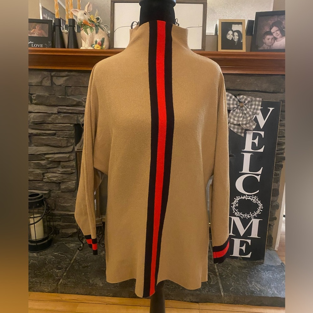 Northern Angel Camel Mock Neck Sweater